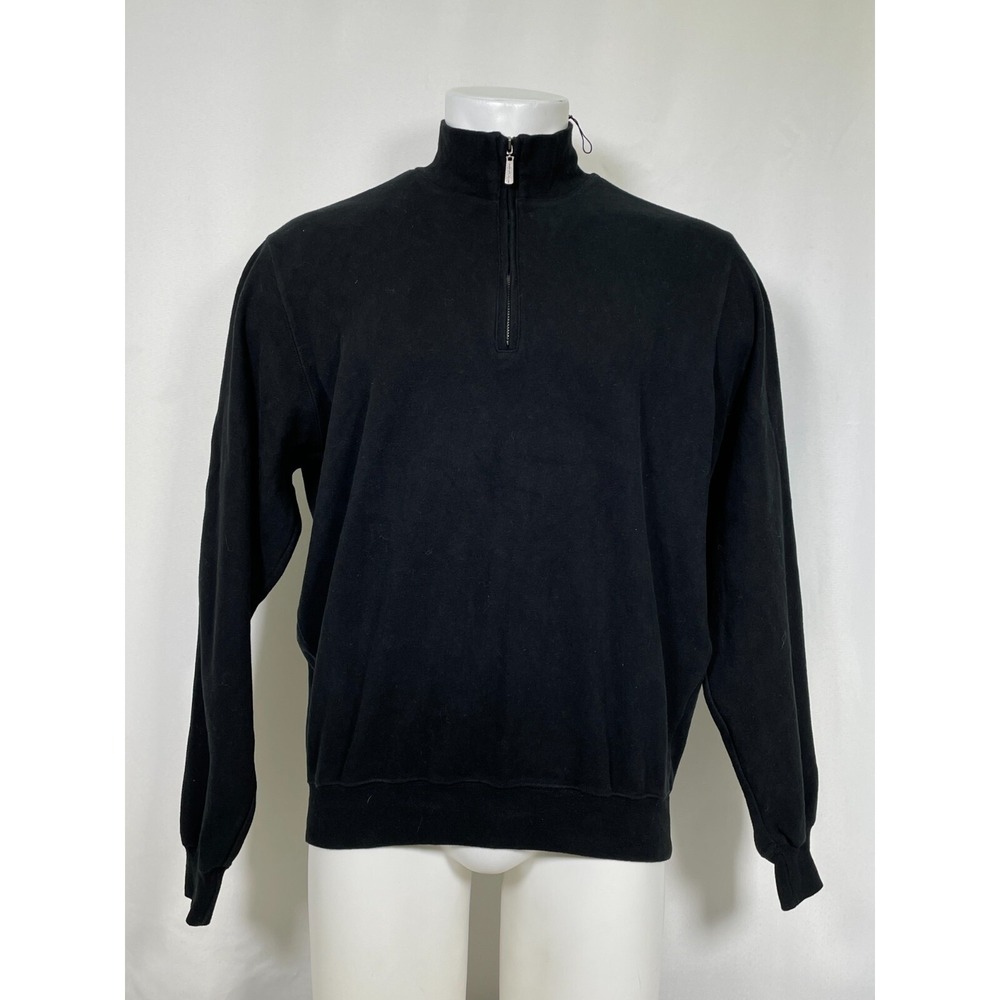 Bel-Air Country Club Carnoustie 1/4 Zip Black Pullover Men's MEDIUM